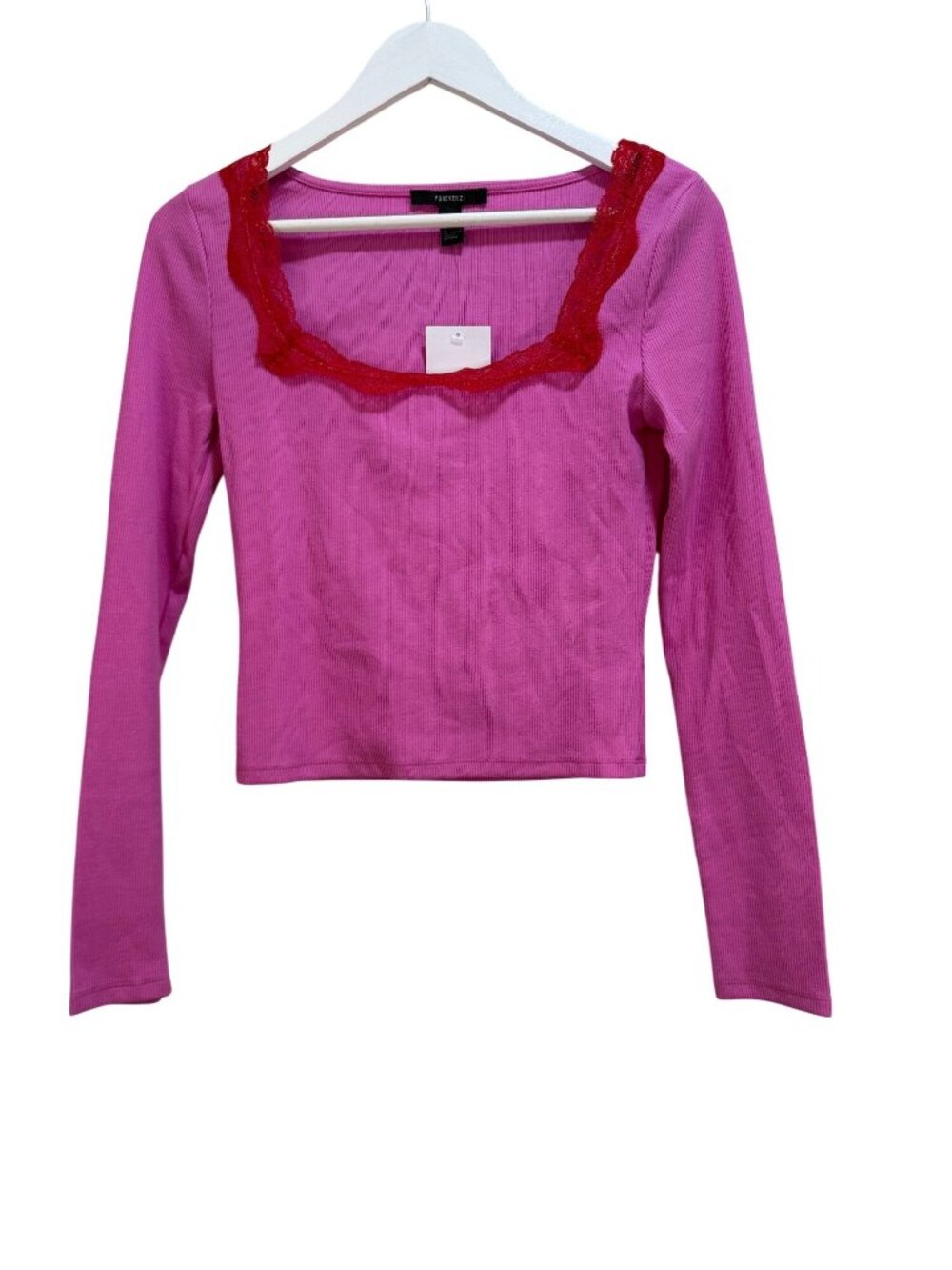 Coquette Ribbed Lacey Square Neck Romancore Fairy Deadstock Medium